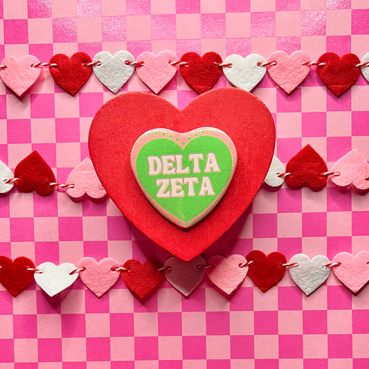 Delta Zeta Heart Button