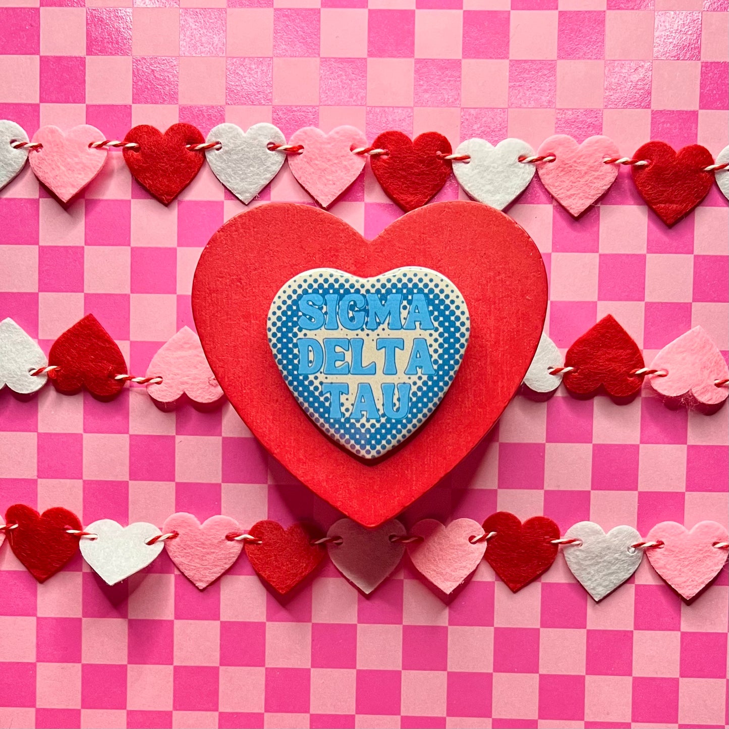 Sigma Delta Tau Heart Button