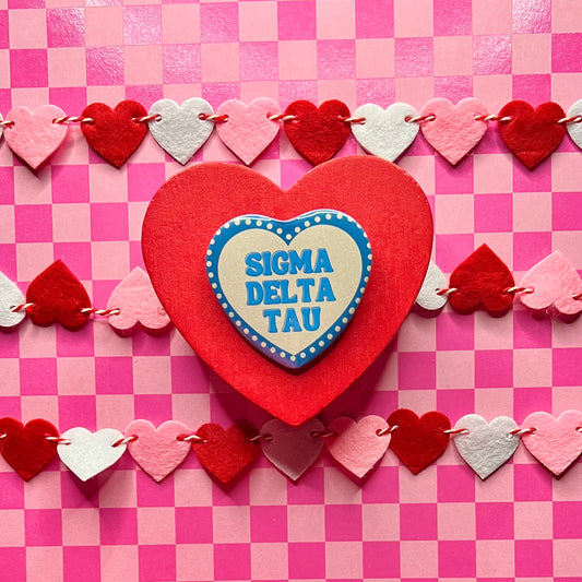 Sigma Delta Tau Heart Button