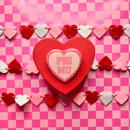 Phi Mu Heart Button