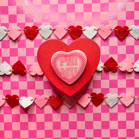 Phi Mu Heart Button
