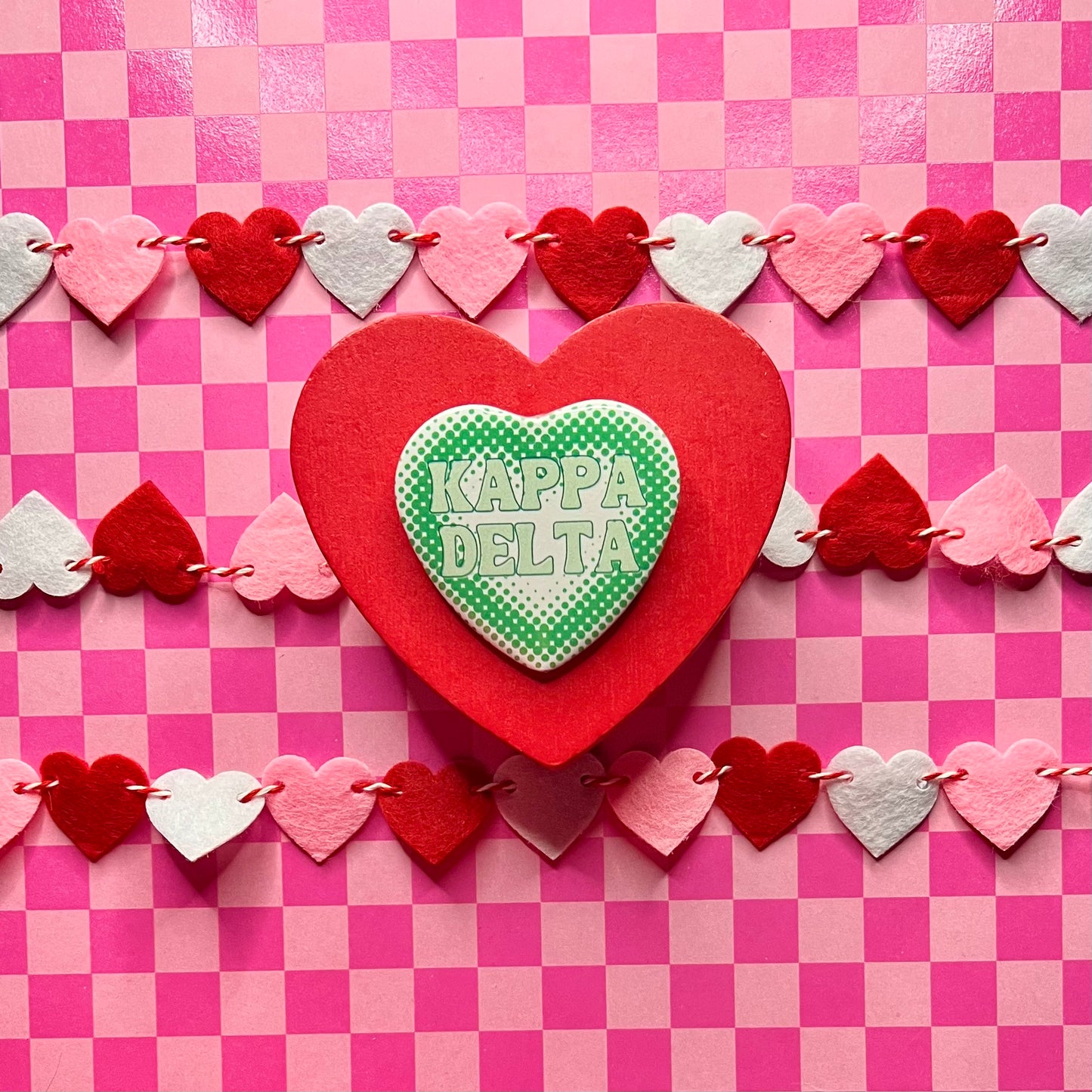 Kappa Delta Heart Button