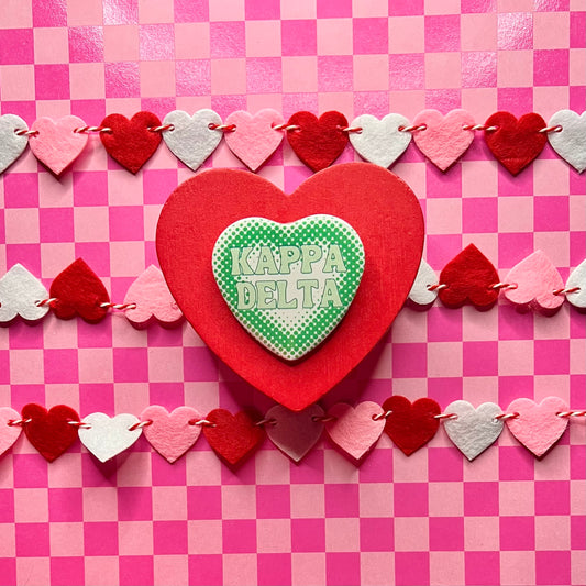 Kappa Delta Heart Button