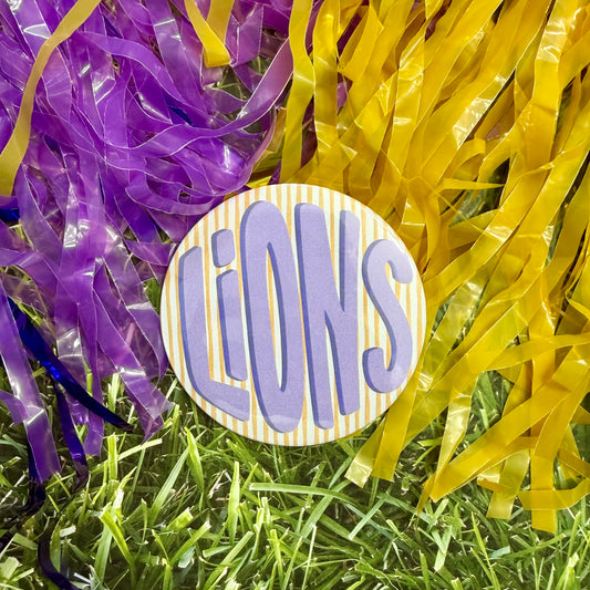 Lions Stripe Button