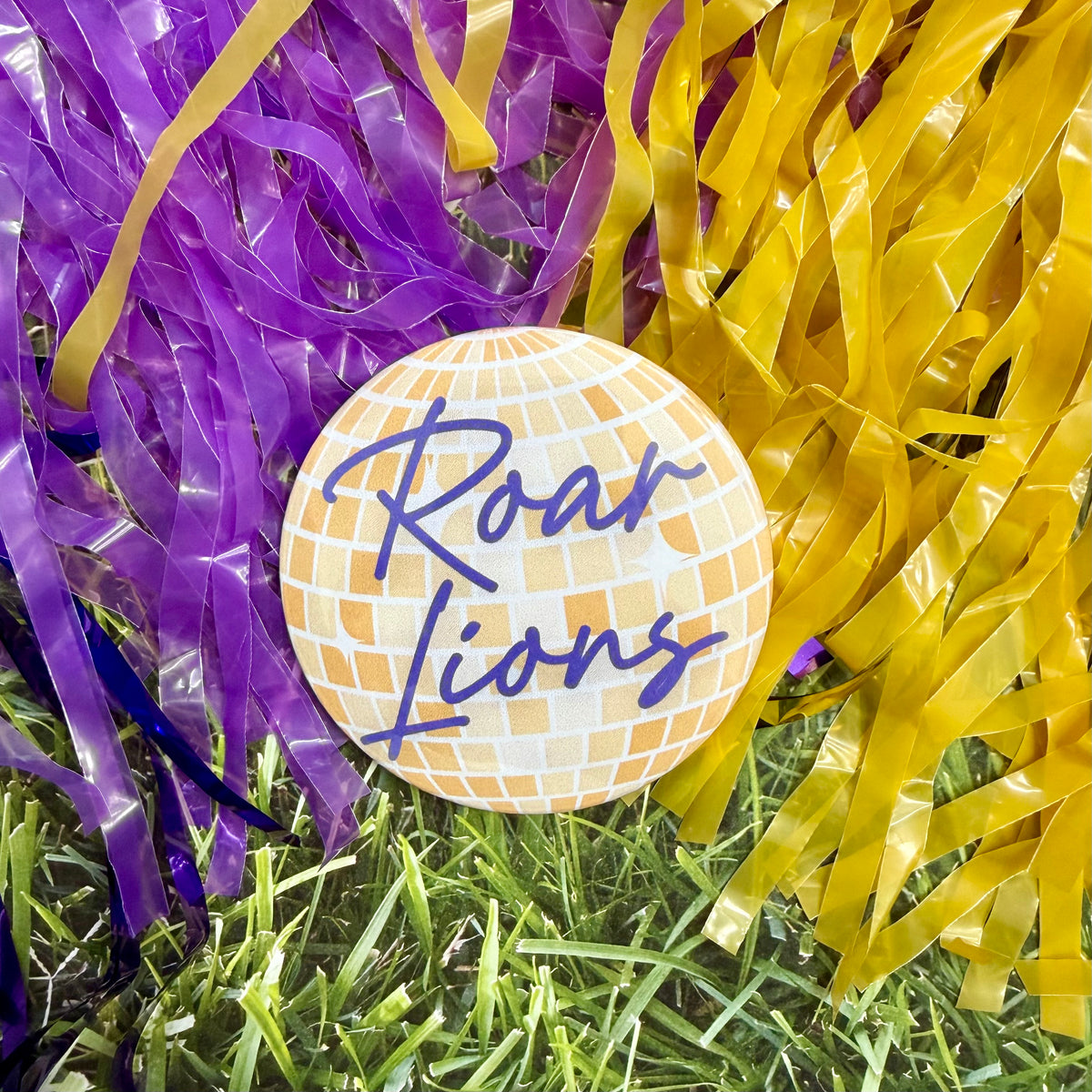 Disco Roar Lions Button