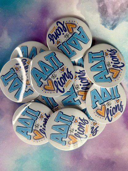 Sorority Loves the Lions Button