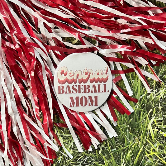 Central Retro Baseball Parent Button