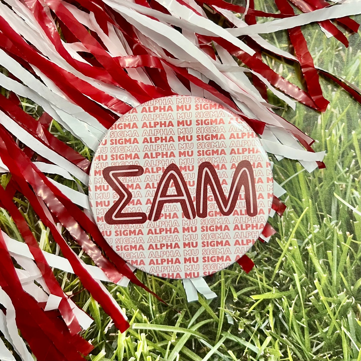 Sigma Alpha Mu Logo Button