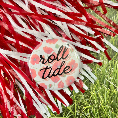 Floral Roll Tide Button