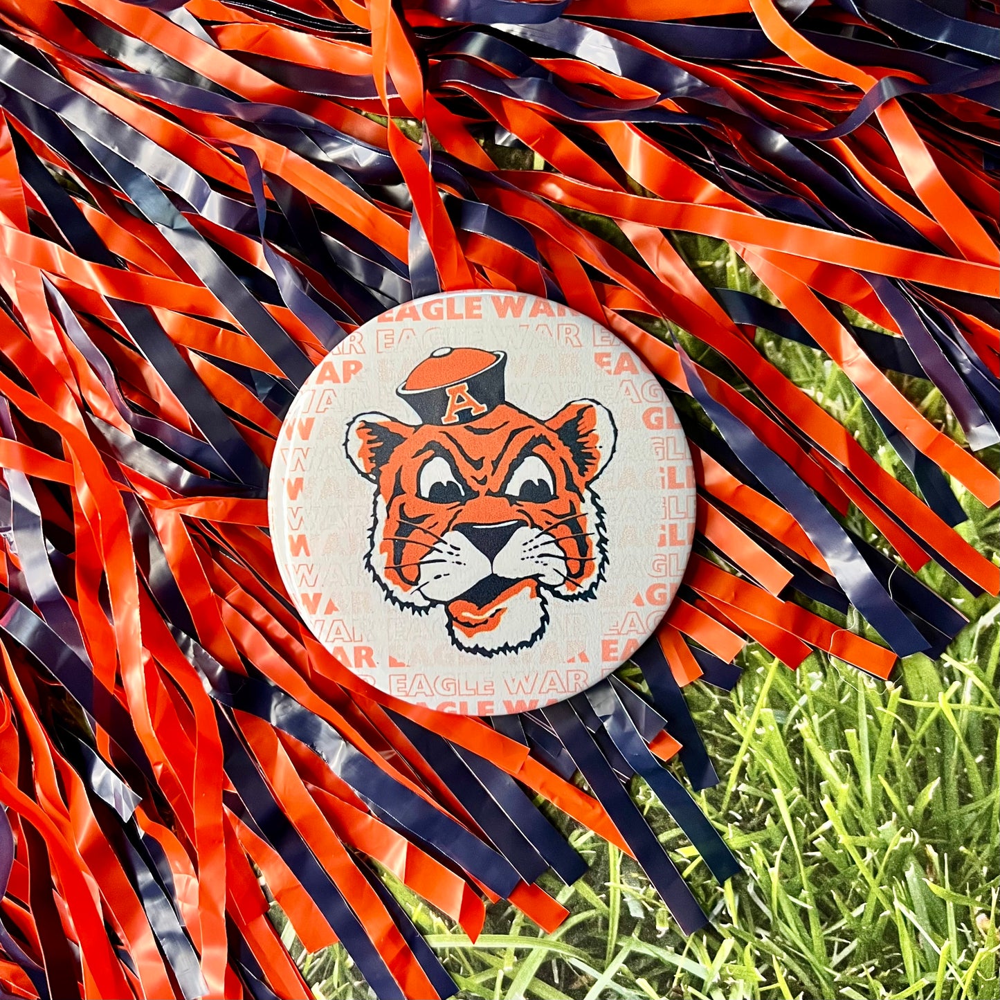 Vintage Aubie Logo Button