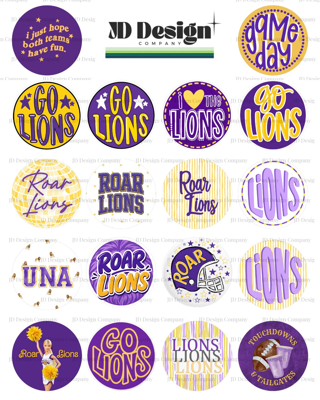 Harber House Custom UNA + Sorority Buttons